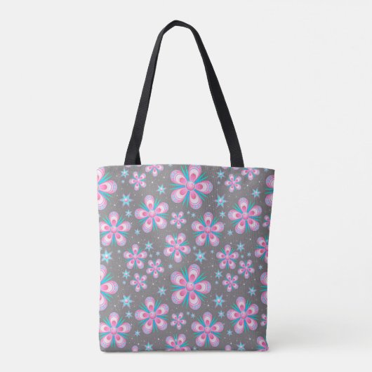 canvas tas bloemen en sterren (Achterkant)