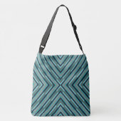 canvas tas "BLUE GRAY GEOMETRIC DIAGONAL" (Achterkant)