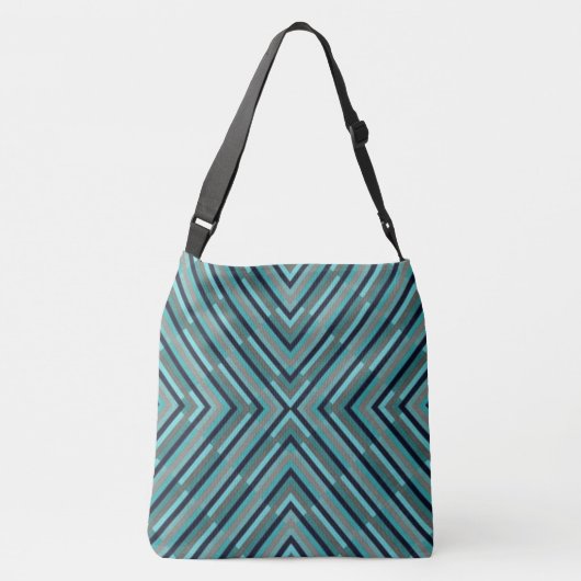 canvas tas "BLUE GRAY GEOMETRIC DIAGONAL" (Achterkant)