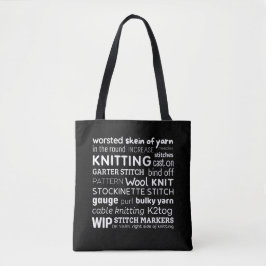 Canvas tas breien | Knitter's Word Collage