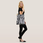 Canvas tas Cats Zwart en wit Artistic Cats (Op model)