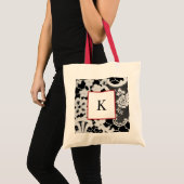 CANVAS TAS CUSTOM INITIAAL ANTIEK LACE PATROON (Voorkant (product))