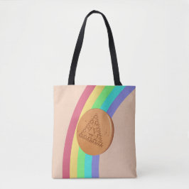 Canvas tas Dalgona Multiple Triangle - Zijdelings 