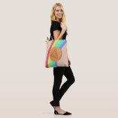 Canvas tas Dalgona Multiple Triangle - Zijdelings  (Op model)