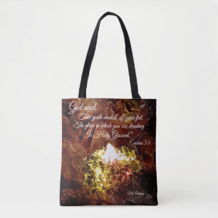 canvas tas "De verbrande Struik"