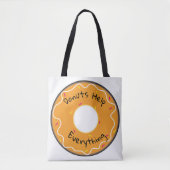 Canvas tas Donuts helpen alles (Voorkant)