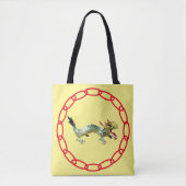 Canvas tas - Dragon en Shadow met rode ketting (Voorkant)