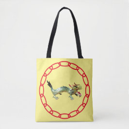 Canvas tas - Dragon en Shadow met rode ketting