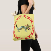 Canvas tas - Dragon en Shadow met rode ketting (Dichtbij)