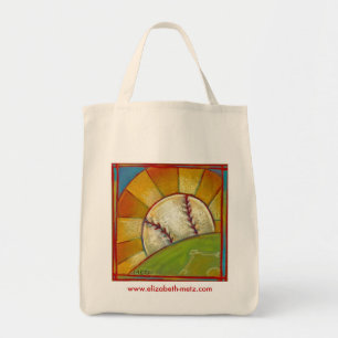 canvas tas "Een geweldige dag voor honkbal"