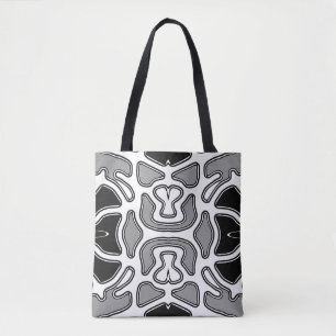 Canvas tas, een levendig zwart-wit klassiek ontwer draagtas