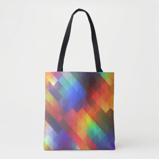 CANVAS TAS - Een tas met veel regenboogkleuren (Voorkant)