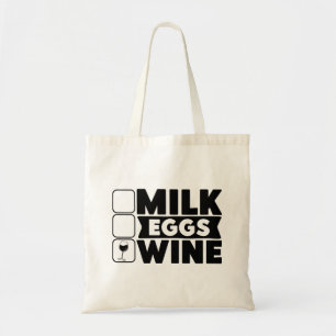 Canvas tas, eieren, wijn tote bag