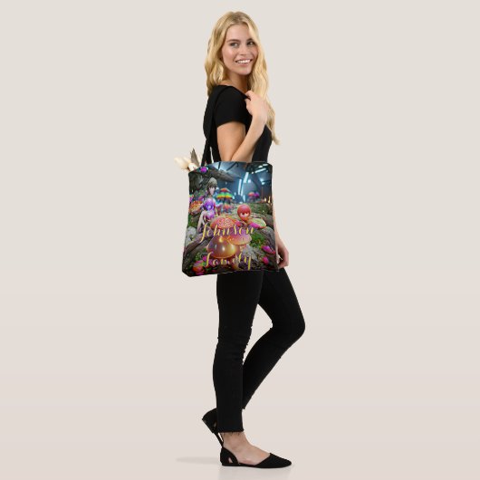 Canvas tas- en champignons draagtas (Op model)