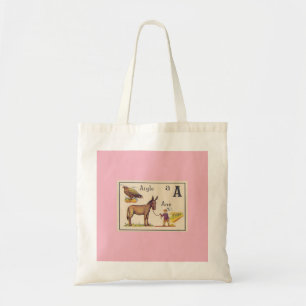 CANVAS TAS FRANSE ALFABET ILLUSTRATIE