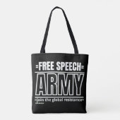 canvas tas "FREE SPEECH ARMY 2" (Achterkant)