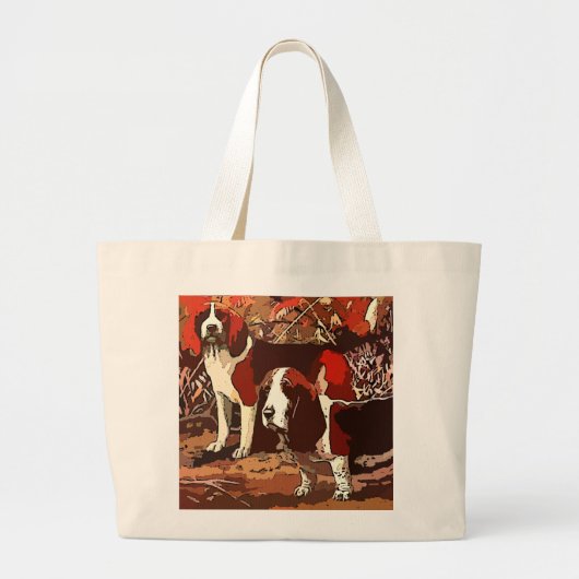 Canvas tas gekleurde beagles (Voorkant)