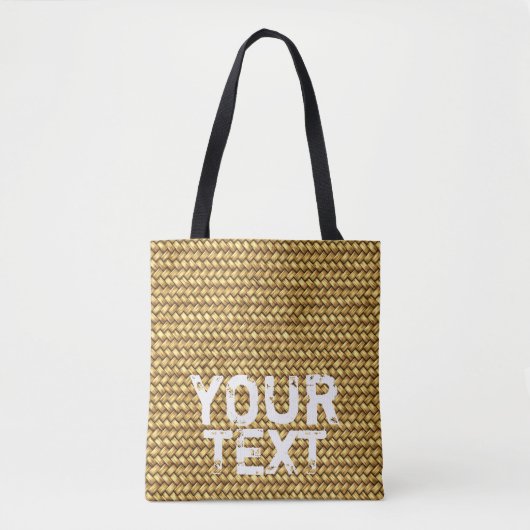 Canvas tas "geweven stro" (Voorkant)