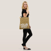 Canvas tas "geweven stro" (Op model)