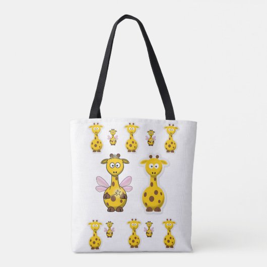 canvas tas giraffe (Achterkant)