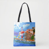 Canvas tas Griekse kust (Voorkant)