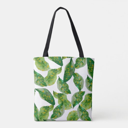 Canvas tas groene bladeren (Achterkant)
