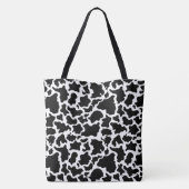 Canvas tas-Grote zwarte & witte Koe — Spoted Print Draagtas (Achterkant)