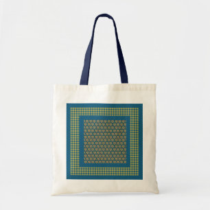 Canvas tas, hart en check Gingham Pattern Tote Bag