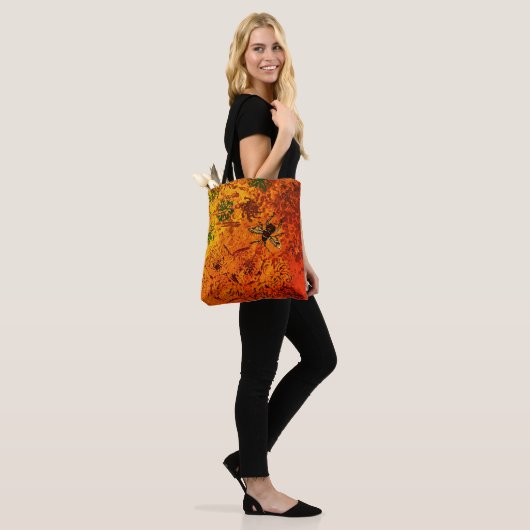Canvas tas honingbijen (Op model)