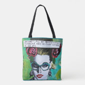 Canvas tas, ik heb niet gevraagd koningin te zijn draagtas (Achterkant)