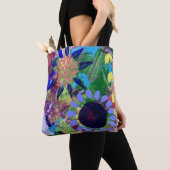 Canvas tas in Abstract Flowers Design (Dichtbij)