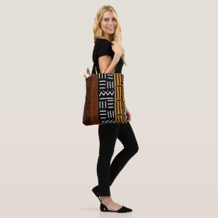 Canvas tas in bogolan-stijl