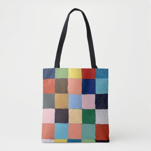 Canvas tas in Funky Squares Design (Voorkant)
