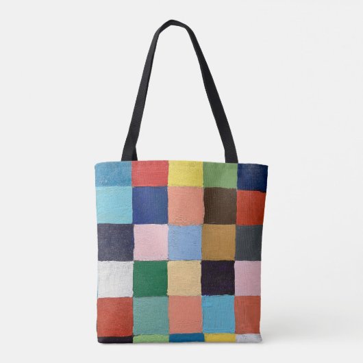 Canvas tas in Funky Squares Design (Achterkant)