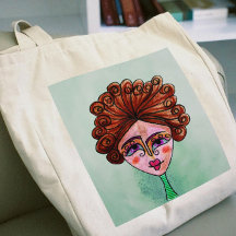 Canvas tas - Jumbo (Whimsical Woman - 01)