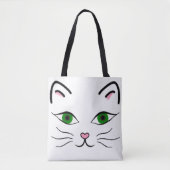 canvas tas - Kat gezicht (Voorkant)
