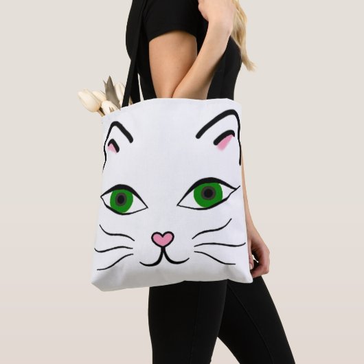 canvas tas - Kat gezicht (Dichtbij)