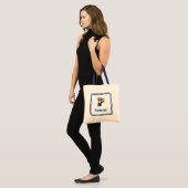 Canvas tas - Kat letter F met naam in Lijst (Voorkant (model))