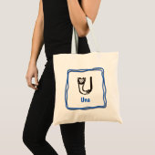 Canvas tas - Kat Letter U met naam in Lijst (Voorkant (product))