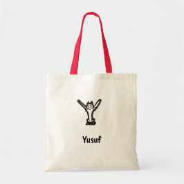 Canvas tas - Kat Letter Y met naam