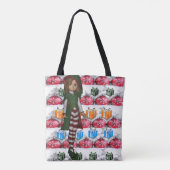 Canvas tas kerst (Achterkant)