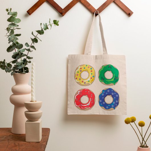 Canvas tas kerstdonuts