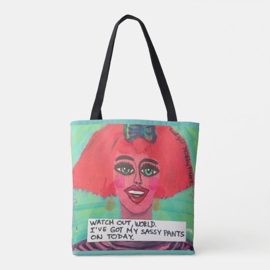 Canvas tas, kijk uit de wereld! Ik heb Tote Bag (Achterkant)