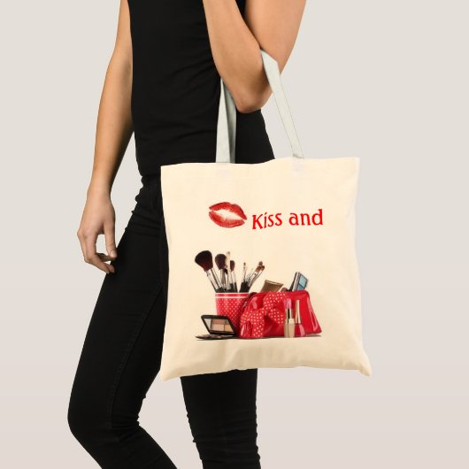 canvas tas "Kiss and Makeup" (Voorkant (product))