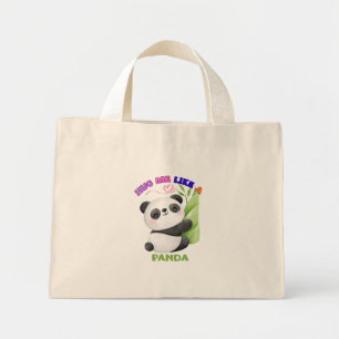 🐼 Canvas tas – Knuffel me als een panda