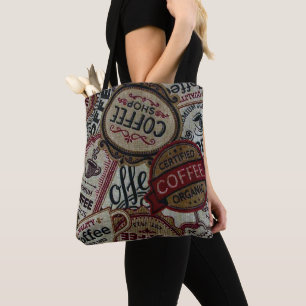 Canvas tas koffie-labels
