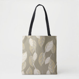 canvas tas koffiebladeren