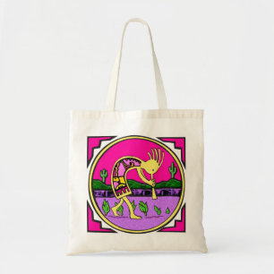 Canvas tas: Kokopelli, fluitspeler van de woestijn Tote Bag