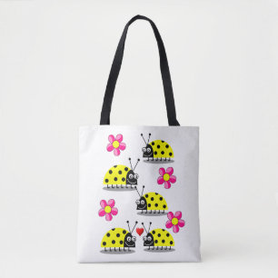canvas tas ladybugs
