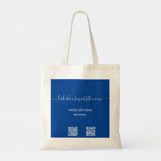 Canvas tas - Lake House Blue (Achterkant)